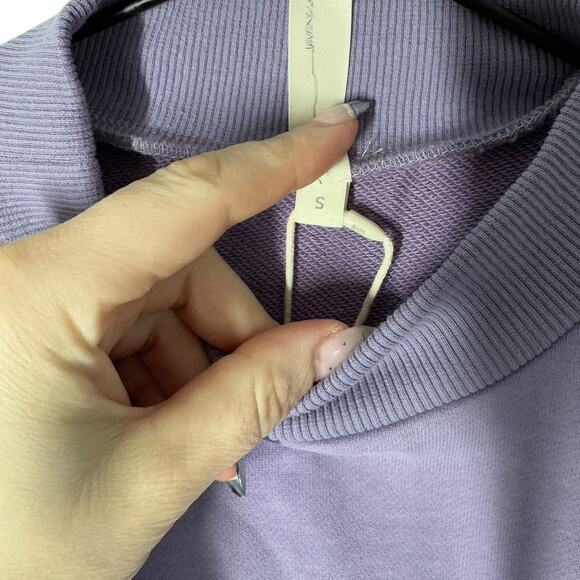 NWT Nap Loungewear Drawstring Hem Sweatshirt Purple Small Oversized Loose Baggy - Picture 4 of 7